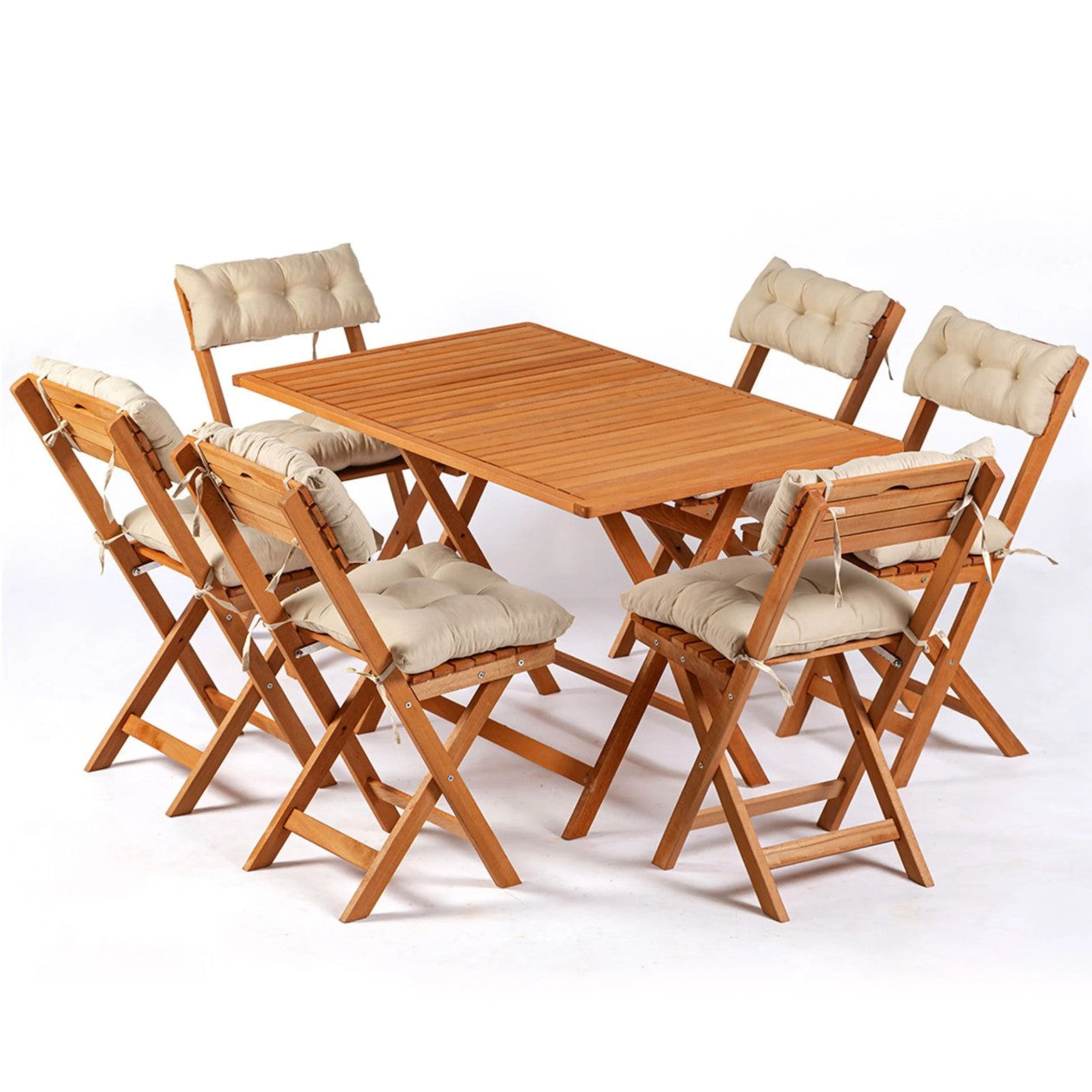 Minderli 6+1 Bistro Katlanabilir Bahçe-Balkon-Mutfak Seti