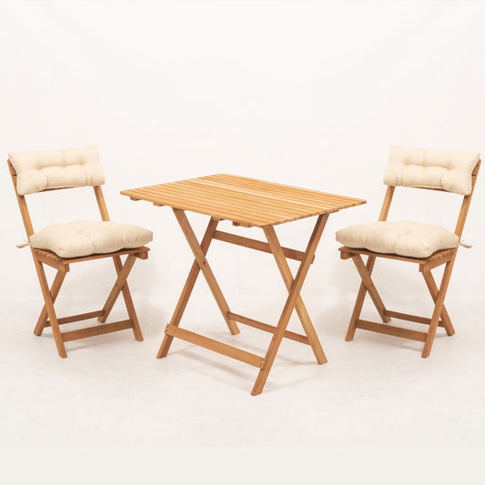 Minderli 2+1 Bistro Masa-Sandalye Takımı 60x80