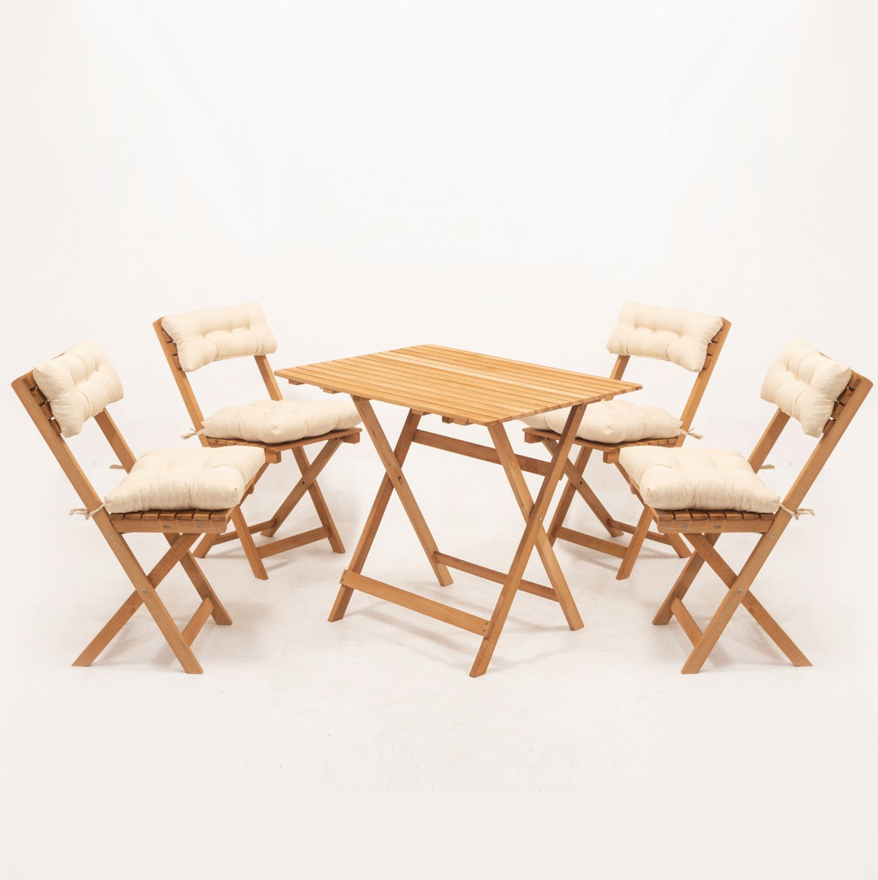 Minderli 4+1 Bistro Katlanabilir Bahçe-Balkon-Mutfak Seti