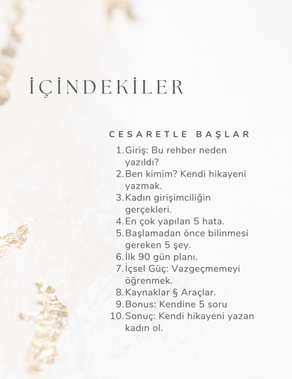 E-Kitap : Cesaretle Başlar | Girişimcilik Rehberi